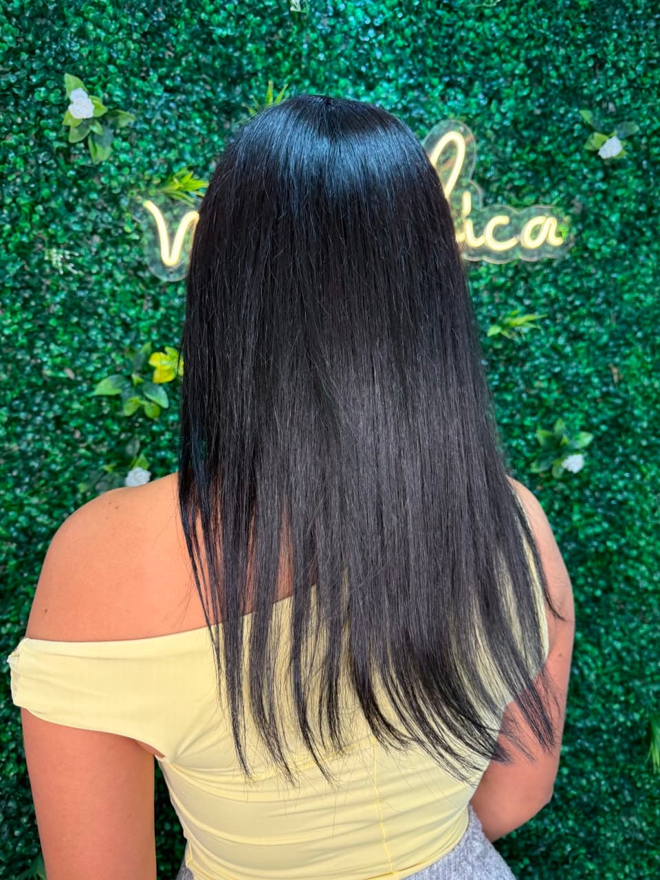 Antes do mega hair