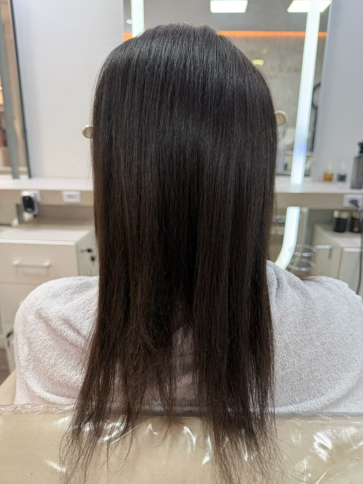 Antes do mega hair